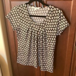 2/$15 Cleo Cream and Black Top